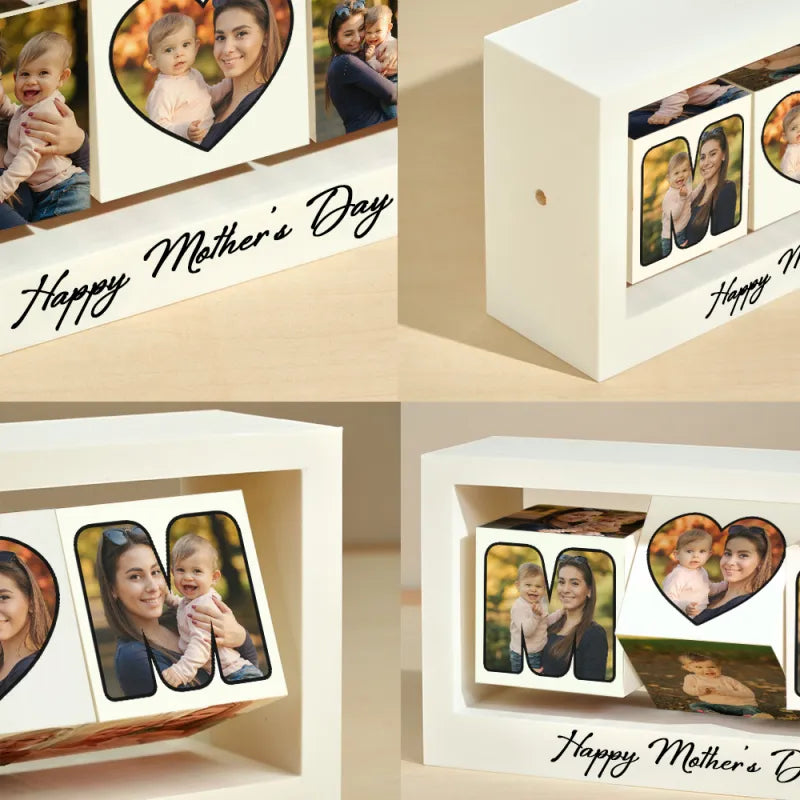 EverSpin™ Mother's Day Custom Rotating Photo Cubes