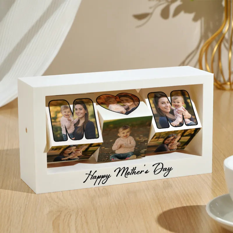 EverSpin™ Mother's Day Custom Rotating Photo Cubes
