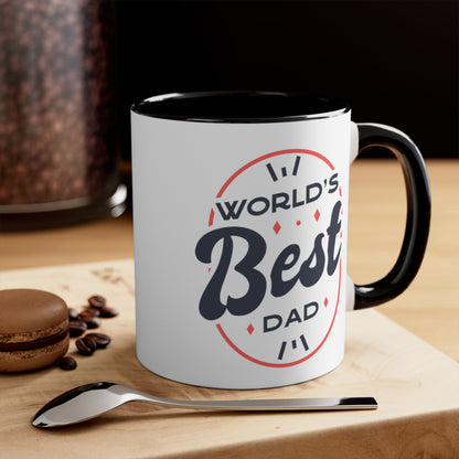 Taza de café con el mejor papá del mundo, 11 oz