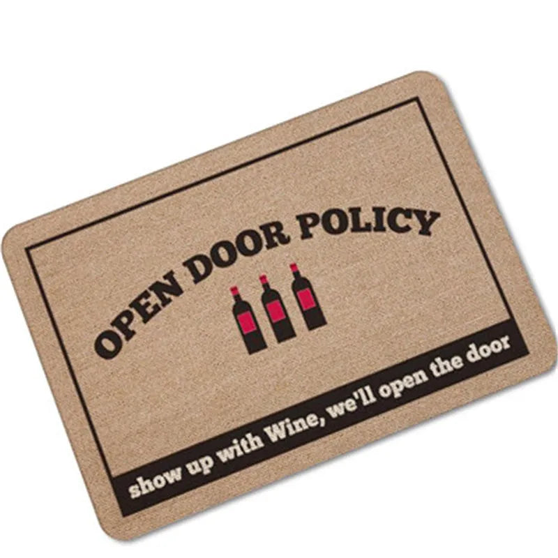 Humorous Funny Wine Doormats