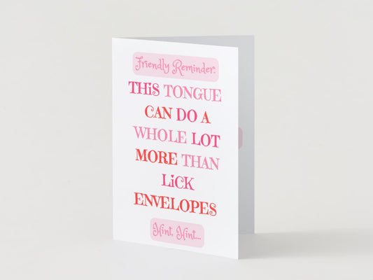 Funny This Tongue Can Do Magic Valentines Card