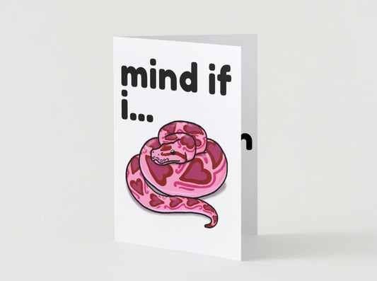 Funny Slithering Snake Valentines Card