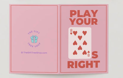 Funny 'Play your cards right' Valentines Day Card