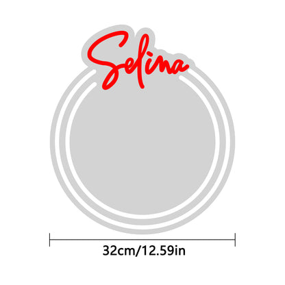 Glow & Grace Custom Name Mirror