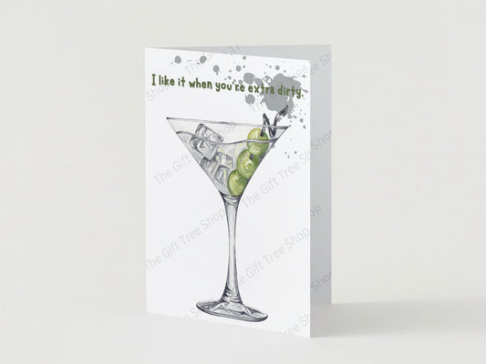 Funny Dirty Martini Love Card