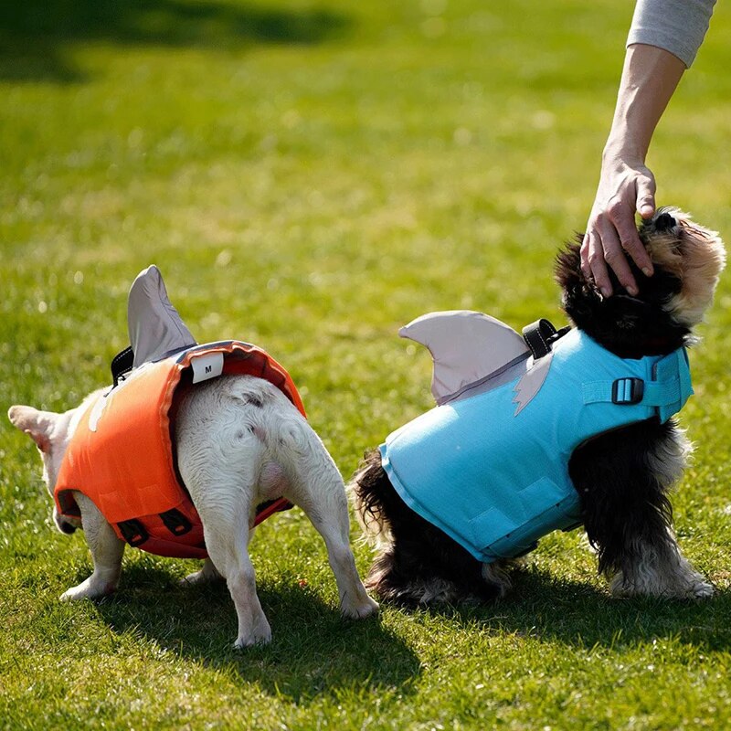 AquaPup Protector: The Shark-Inspired Dog Safety Vest